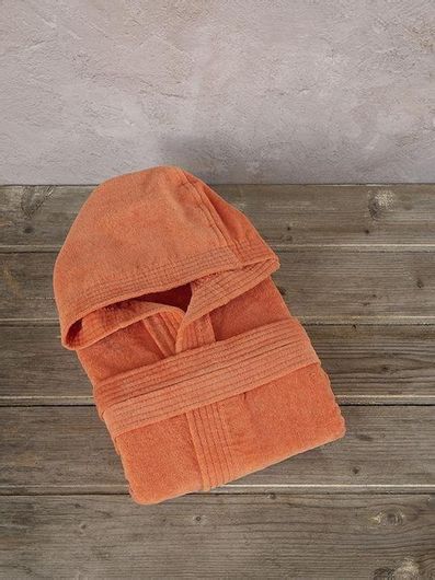 Μπουρνούζι Nima Zen με Κουκούλα Small Κοραλί