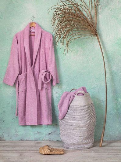 Μπουρνούζι Nima Asana γυναικείο με Γιακά Small Ροζ