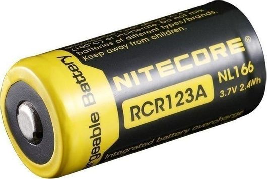 NiteCore 9060110555 Επαναφορτιζόμενη Μπαταρία RCR123A Li-ion 650mAh 3.7V 1τμχ