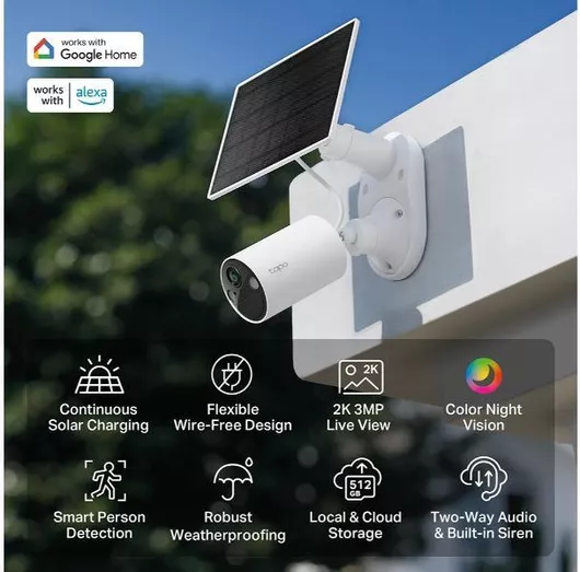 TP-LINK Tapo C410 Kit v1 IP Κάμερα Παρακολούθησης Wi-Fi Full HD+ 3MP Αδιάβροχη Μπαταρίας με Αμφίδρομη Επικοινωνία