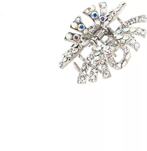 Κλάμερ Novita Μεταλλικό με 6 Ακτίνες σε Κάθε Πλευρά Ασημί