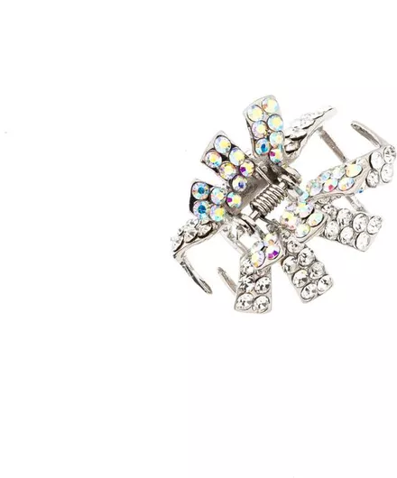 Κλάμερ Novita Μεταλλικό με Ορθογώνιες Ακτίνες Ασημί