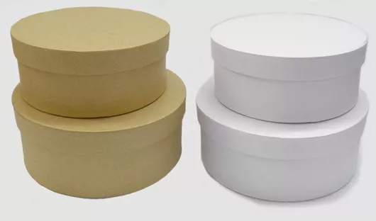 Κουτί Δώρου Χάρτινο Λευκό Σετ 2τμχ