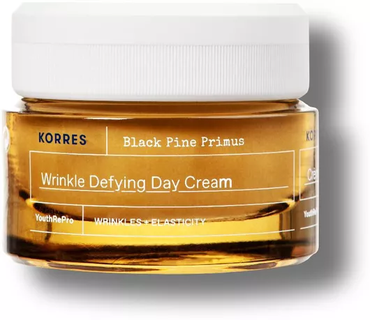 Κρέμα Προσώπου Korres Black Pine Primus Ημέρας για Αντιγήρανση & Λάμψη με Ρετινόλη & Υαλουρονικό Οξύ 40ml