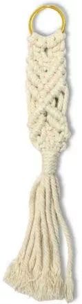 Μπρελόκ Faitakis Pack Μακραμέ 20cm Υφασμάτινο Εκρού