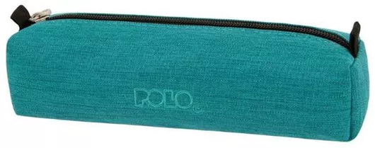 Σχολική Κασετίνα Polo Βαρελάκι με 1 Θήκη Υφασμάτινη Τιρκουάζ