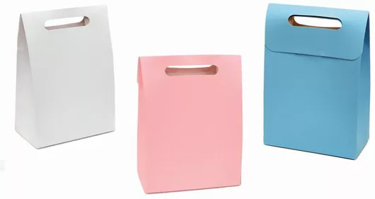 Τσάντα Δώρου Βαλιτσάκι Μικρό 10x15x6cm Λευκό Σετ 12τμχ