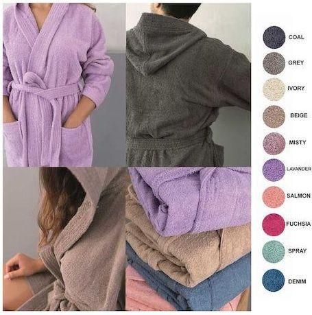 Μπουρνούζι Palamaiki Classic New Γυναικείο με Κουκούλα Small Lavender