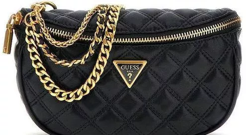 Γυναικεία Τσάντα Χιαστί Guess Giully Belt Bag Μαύρο