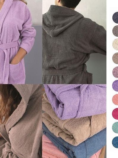 Μπουρνούζι Palamaiki Classic New με Κουκούλα Medium Σκούρο Γκρι