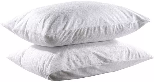 Ζεύγος Αδιάβροχες Προστατευτικές Μαξιλαροθήκες Beauty Home 50x70cm Λευκό