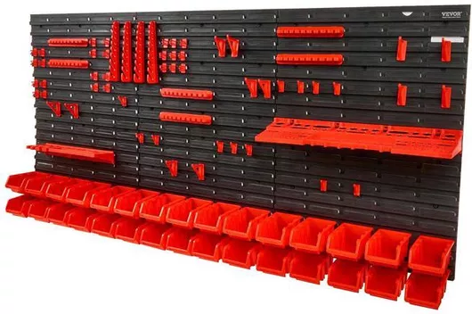 Διάτρητη Πλάτη Vevor Αποθήκευσης Εργαλείων με 30 Σκαφάκια 77.5x172cm