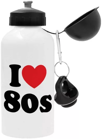 Παγούρι I Love 80s Μεταλλικό Νερού Λευκό Αλουμινίου 500ml