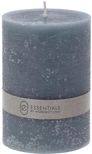 Διακοσμητικό Κερί Zaros 26221-CA422 Κορμός 7x7x10cm Ρουστίκ Γκρι / Μπλε