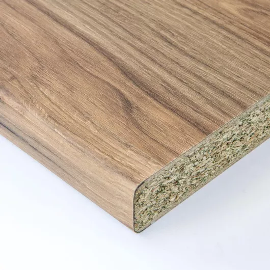 Πάγκος Κουζίνας Praxitelis 8021-5 από Μοριοσανίδα 420x64x4cm Φυσικό Καφέ