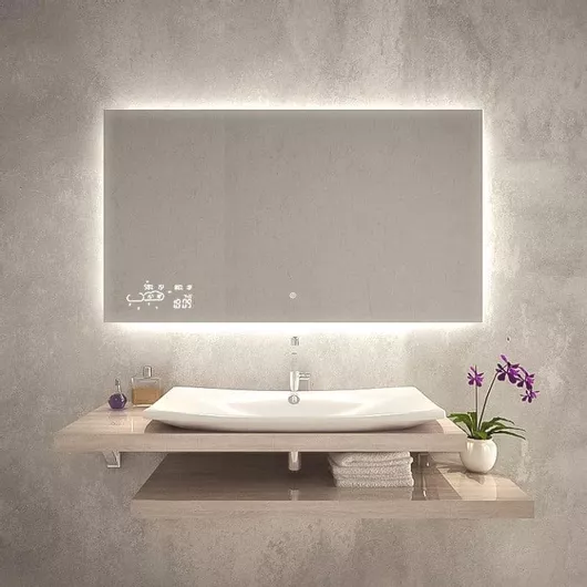 Καθρέπτης Μπάνιου Byecold G0806-WLH-H-WTH Smart Φωτιζόμενος 80x60x2.2cm με Υπέρυθρη Θέρμανση Πλήκτρο Αφής Wi-Fi