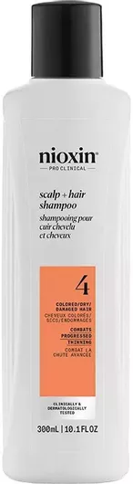 Σαμπουάν Nioxin Scalp & Hair Shampoo System 4 κατά της Τριχόπτωσης για Βαμμένα Μαλλιά 300ml
