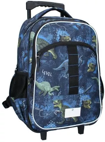 Σχολική Τσάντα Δημοτικού Vadobag Skooter Dinogames Τρόλεϊ 57x42x21cm Μπλε