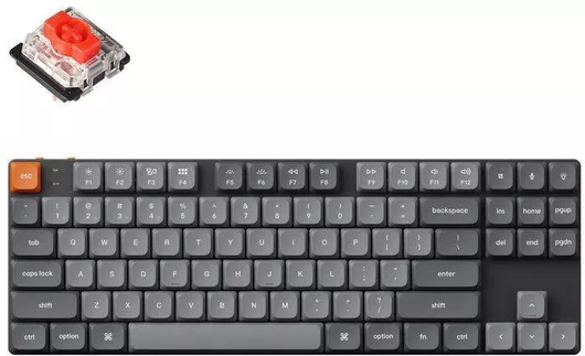 Keychron K1 Max Ασύρματο Gaming Μηχανικό Πληκτρολόγιο Tenkeyless με Gateron Low Profile Red διακόπτες & RGB φωτισμό Αγγλικό USK1M-H1