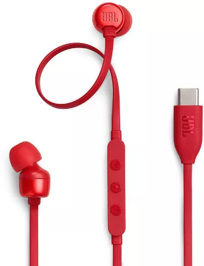 JBL Tune 310C In-ear Handsfree Ακουστικά με Βύσμα USB-C Κόκκινο