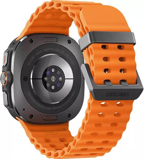 Samsung Galaxy Watch Ultra 47mm LTE Titanium Case Grey & Silicone Strap Orange