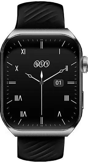 QCY GS2 S5 Aluminium 50mm Smartwatch με Παλμογράφο Μαύρο