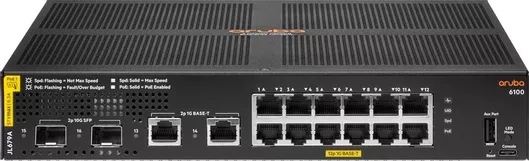 Switch HP 6100 12G Class4 PoE 2G/2SFP+ 139W Managed L2 PoE+ Switch με 12 Θύρες Gigabit (1Gbps) Ethernet και 2 SFP Θύρες