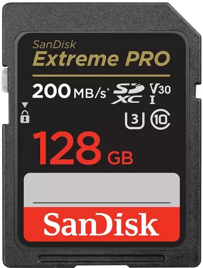 Sandisk Extreme PRO SDXC 128GB Class 10 U3 V30 UHS-I