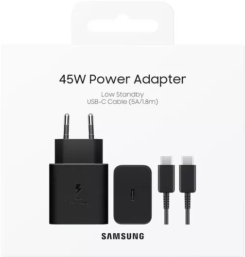 Φορτιστής Samsung New Fast GaN Travel Charger 45W Type-C σε Type-C Μαύρο