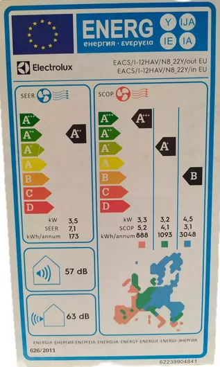 Κλιματιστικό Inverter Electrolux EACS/I-12HAV/N8 22Y Inverter 12000 BTU A++/A+