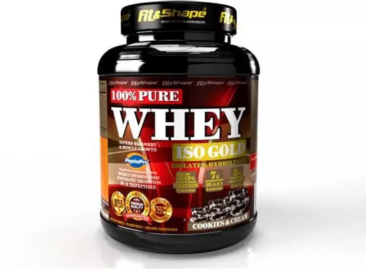 Πρωτεϊνη Fit & Shape 100% Pure Whey Iso Gold Isolate & Hydrolysate σε Σκόνη Cookies & Cream 2270gr