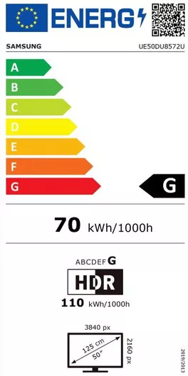 Τηλεόραση Samsung Smart UE50DU8572UXXH 50" 4K UHD LED HDR 2024