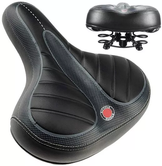 Σέλα Ποδηλάτου Δρόμου Verk Group με Εύκαμπτο Αφρό & Ελατήριο Μαύρο 