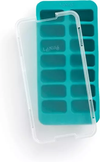 Παγοθήκη Lekue για Σφαιρικά Παγάκια με Καπάκι / Δισκάκι Γαλάζιο