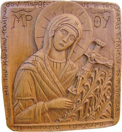 Εικόνα Παναγία του Χάρου 913 Κέρινη 12.5x11.5cm