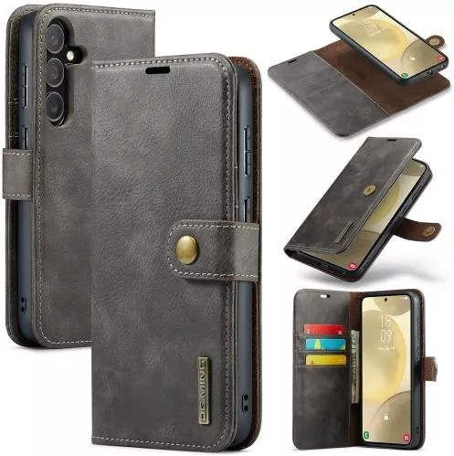 Θήκη Κινητού Back Cover για Samsung Galaxy S24 Plus 5G Δέρμα Γκρι