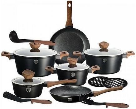 Σετ Μαγειρικά Σκεύη Berlinger Haus Forest Line από Αλουμίνιο με Επίστρωση από Πέτρα BH-1537 15τμχ