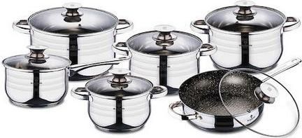 Σετ Μαγειρικά Σκεύη Blaumann BL-3167 από Ανοξείδωτο Ατσάλι Ασημί BL-3167 12τμχ