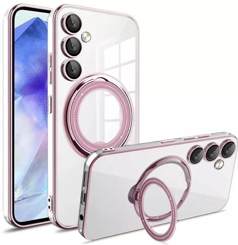 Θήκη Κινητού Back Cover με MagSafe για Samsung Galaxy A55 5G Ροζ