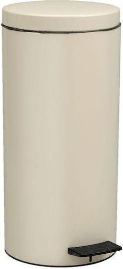 Κάδος Απορριμμάτων Pam & Co Μεταλλικός Ιβουάρ με Πεντάλ 25lt