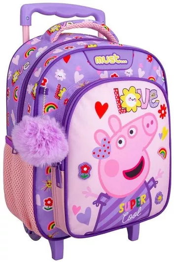 Σχολική Τσάντα Νηπίου Must Τρόλεϊ Peppa Pig Super Cool Μωβ