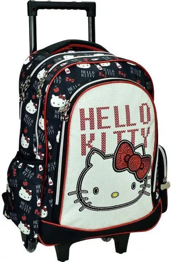 Σχολική Τσάντα Δημοτικού Τρόλεϊ Gim Hello Kitty Croche