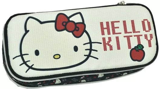 Σχολική Κασετίνα Gim Hello Kitty Croche Μονή Οβάλ Πολύχρωμο