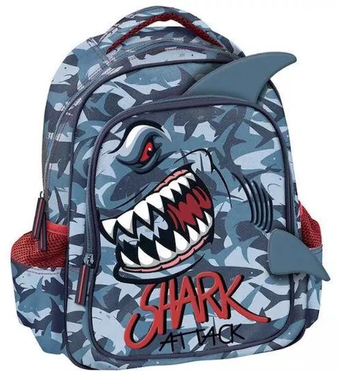 Σχολική Τσάντα Δημοτικού Πλάτης Graffiti Shark