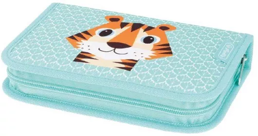 Σχολική Κασετίνα Herlitz Cute Animals Tiger 31τμχ Μονή Τετράγωνη Γεμάτη Πολύχρωμο