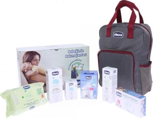 Τσάντα Αλλαξιέρα Chicco 075.8773 με Προϊόντα Φροντίδας Γκρι