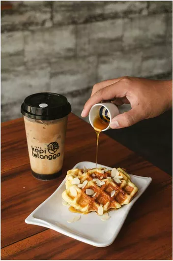 Πίνακας Coffee and Waffles Καφές και βάφλες 120x180cm