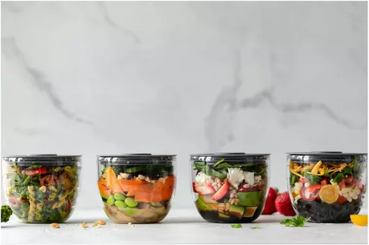 Πίνακας Healthy Food in Transparent Containers Υγιεινή διατροφή σε διαφανή δοχεία 150x100cm
