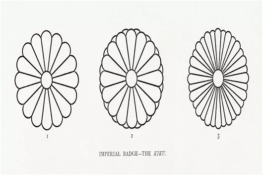 Πίνακας Imperial badge-the Kiku- Japanese illustration 170x115cm