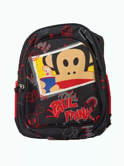 Σχολική Τσάντα Νηπίου Πλάτης Back Me Up Paul Frank Μαύρο / Κόκκινο